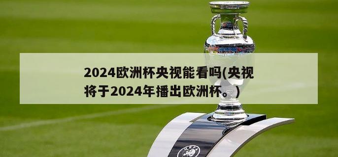 2024欧洲杯央视能看吗(央视将于2024年播出欧洲杯。)